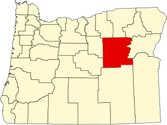 State map highlighting Grant County
