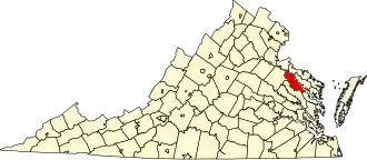 State map highlighting Essex County