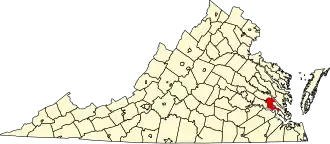 State map highlighting James City County