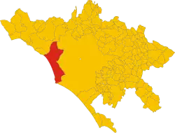 Fiumicino within the Metropolitan City of Rome