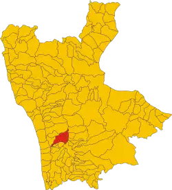 Rende within the Province of Cosenza