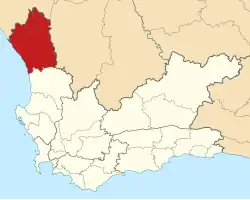 Location in the Western Cape