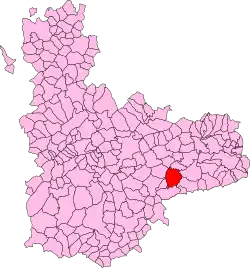 Location within the Province of Valladolid