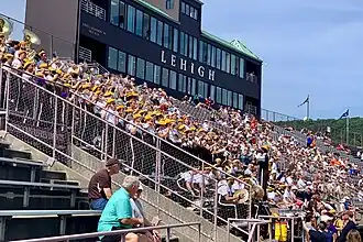 The band performing at Goodman Stadium
