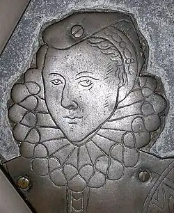 Detail from Margaret Ford's monumental brass