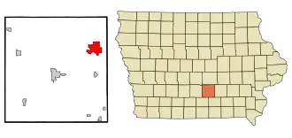 Location of Pella, Iowa
