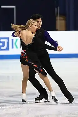 Marjorie Lajoie and Zachary Lagha at the 2019 World Junior Championships