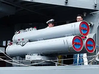 ROCS Tzu I's Mark 32 torpedo tubes