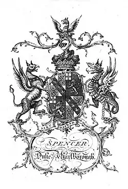Simple arms of the Spencer Dukes of Marlborough before they changed their name to "Spencer-Churchill" and took the modern arms