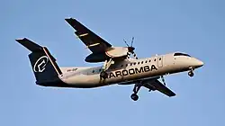 A Maroomba DHC-8-300 approaching Perth Airport in 2022
