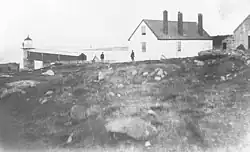 Marshall Point Light before 1895 with original keeper's house
