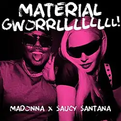 Cover art for Material Gworrllllllll!: showing Madonna and Saucy Santana