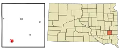 Location in McCook County and the state of South Dakota