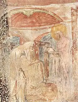 Santa Maria foris portas, detail of the frescoes.