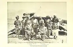 Men in British Punjab army in tight and loose Punjabi suthans 1895
