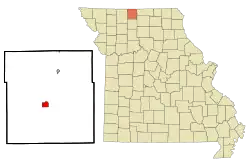 Location in Mercer County and the state of Missouri