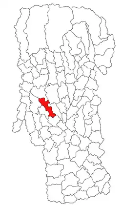 Location in Argeș County