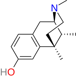 Chemical structure of metazocine.