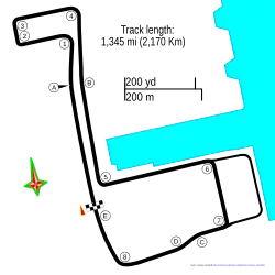 Layout of the Biscayne Bay Street Circuit