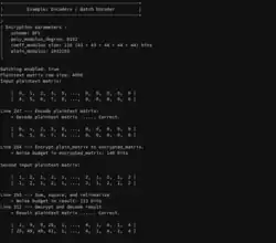 Microsoft SEAL example of homomorphic encryption