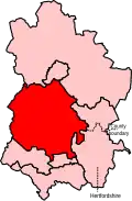 A large constituency located in the north-west of the county.