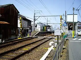 An image of the Minami-Juku Station on Meitetsu Takehana line.