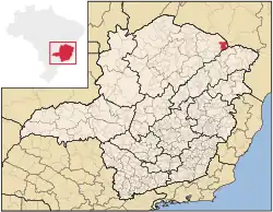 Location in the state of Minas Gerais
