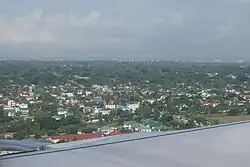 Mingaladon from an aeroplane near Yangon Airport