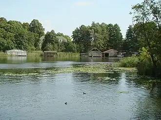 Boat houses at Mirower See
