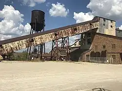 One of the large buildings next to the museum.