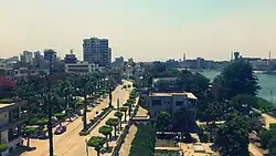 Mit Ghamr in 2012, clearly showing the Nile branch on the eastern side.