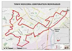 Mominabad Town map in District Orangi