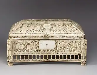 The Morgan Casket, an 11th-century ivory casket attributed to Southern Italy, currently in the collection of the Metropolitan Museum of Art