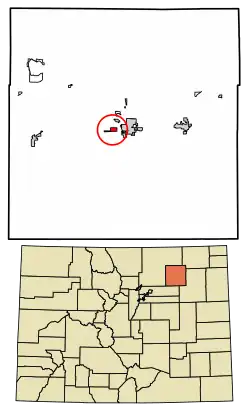 Location of the Trail Side CDP in Morgan County, Colorado.