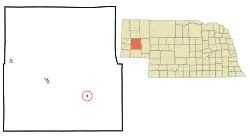 Location in Morrill County and the state of Nebraska