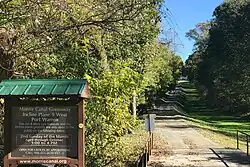 View looking toward the summit of Inclined Plane 9 West of the Morris Canal