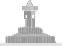 A typical Motte and Bailey castle