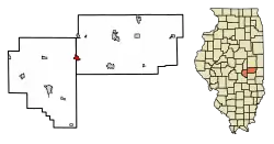 Location in Moultrie County, Illinois