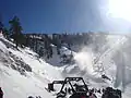 The base of Chair #2 at Mt. Baldy with Thunder Mountain in the background