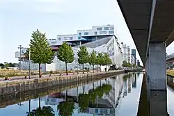 The building viewed from afar