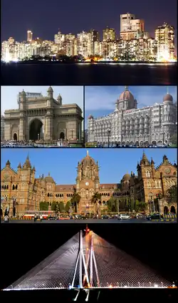 A collage of images depicting a city