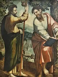 Saint James and Saint John the Evangelist by Luis de Morales. Early 16th century