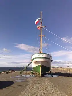 Stern view of Ancud replica.