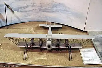 Aircraft model "Ilya Muromets" developed by Igor Sikorsky