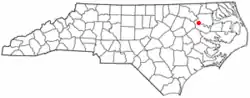 Location in North Carolina