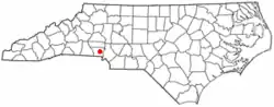Location of Lowell, North Carolina