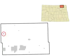 Location of Calvin, North Dakota