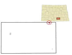 Location of Gackle, North Dakota