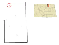 Location of Hansboro, North Dakota
