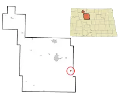 Location of Sawyer, North Dakota